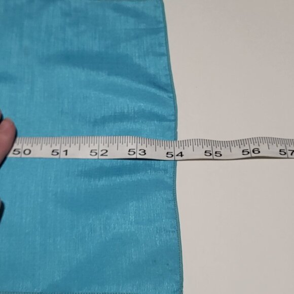 Turquoise Blue Pure Silk Scarf - Picture 3 of 4